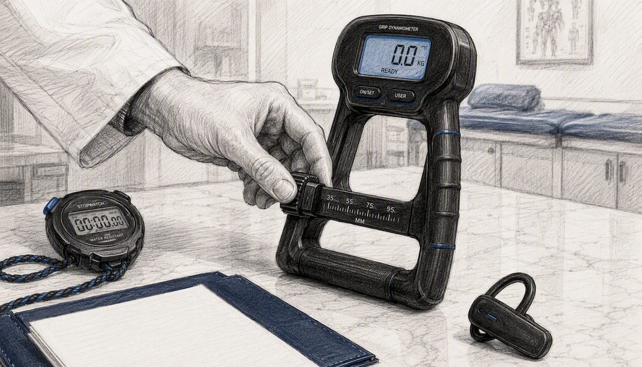 Police Grip Strength Test: Bluetooth Dynamometer Protocol